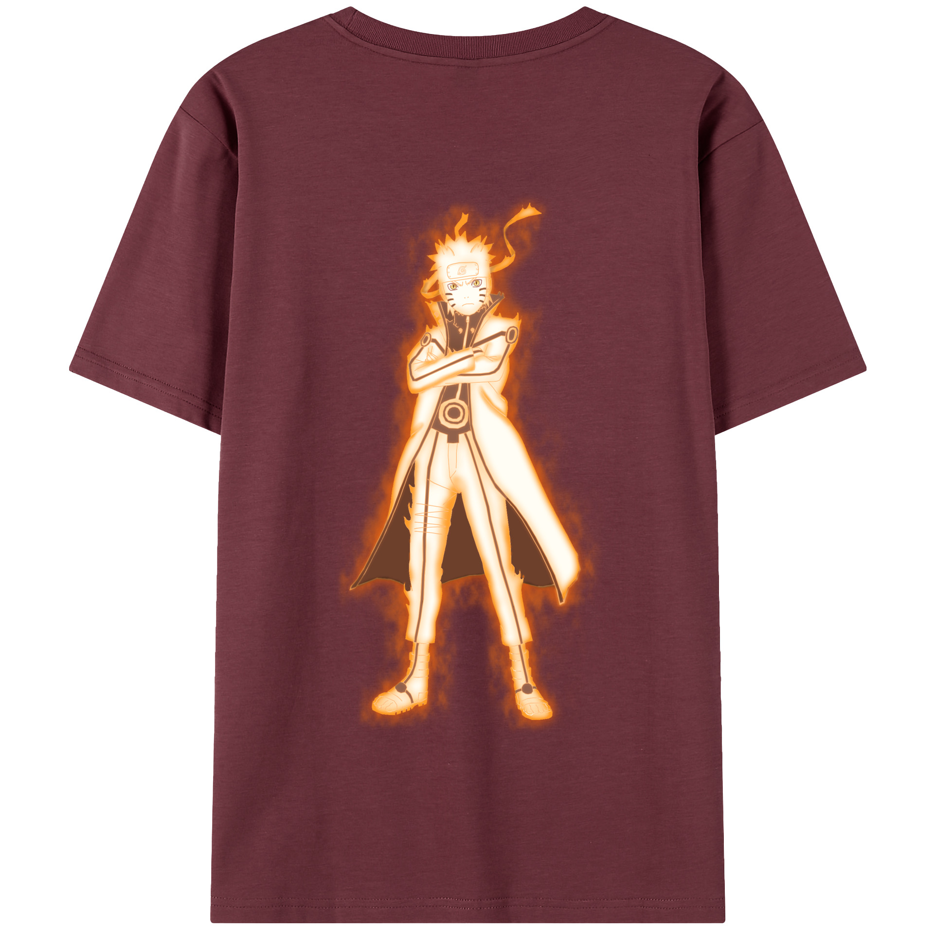 （画像用） NARUTO -ナルト- うずまき ナルト Uzumaki Naruto 綿100％半袖Tシャツ（背面プリント）